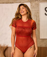 BODY MANGUINHA RENDA-SE TERRACOTA