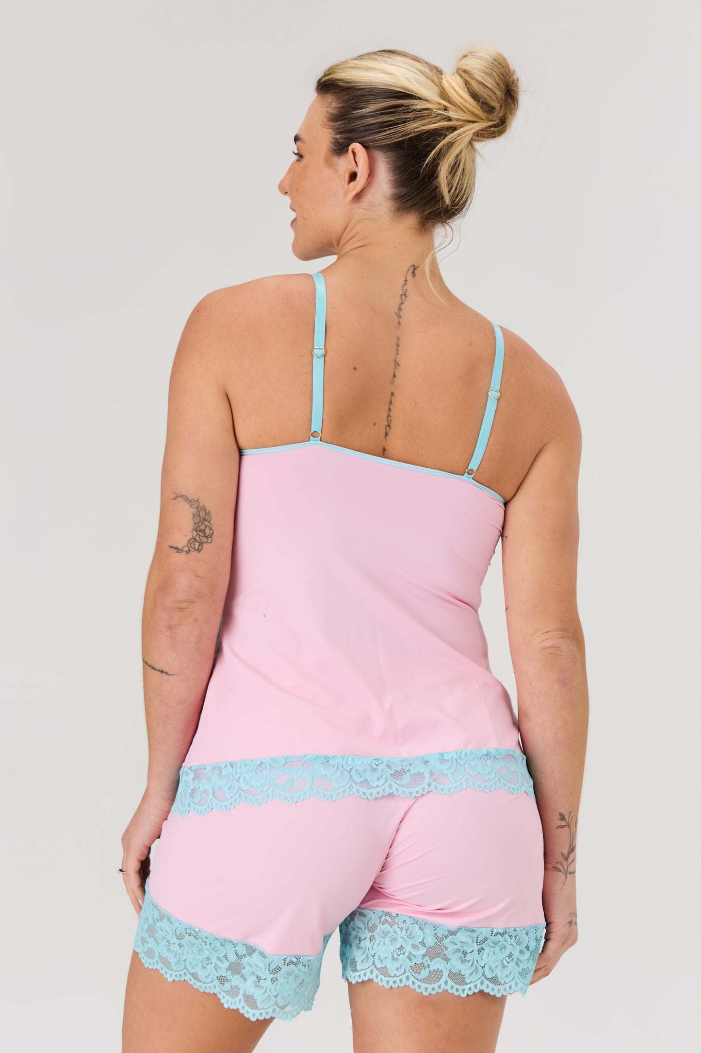 Babydoll Rosa e Verde