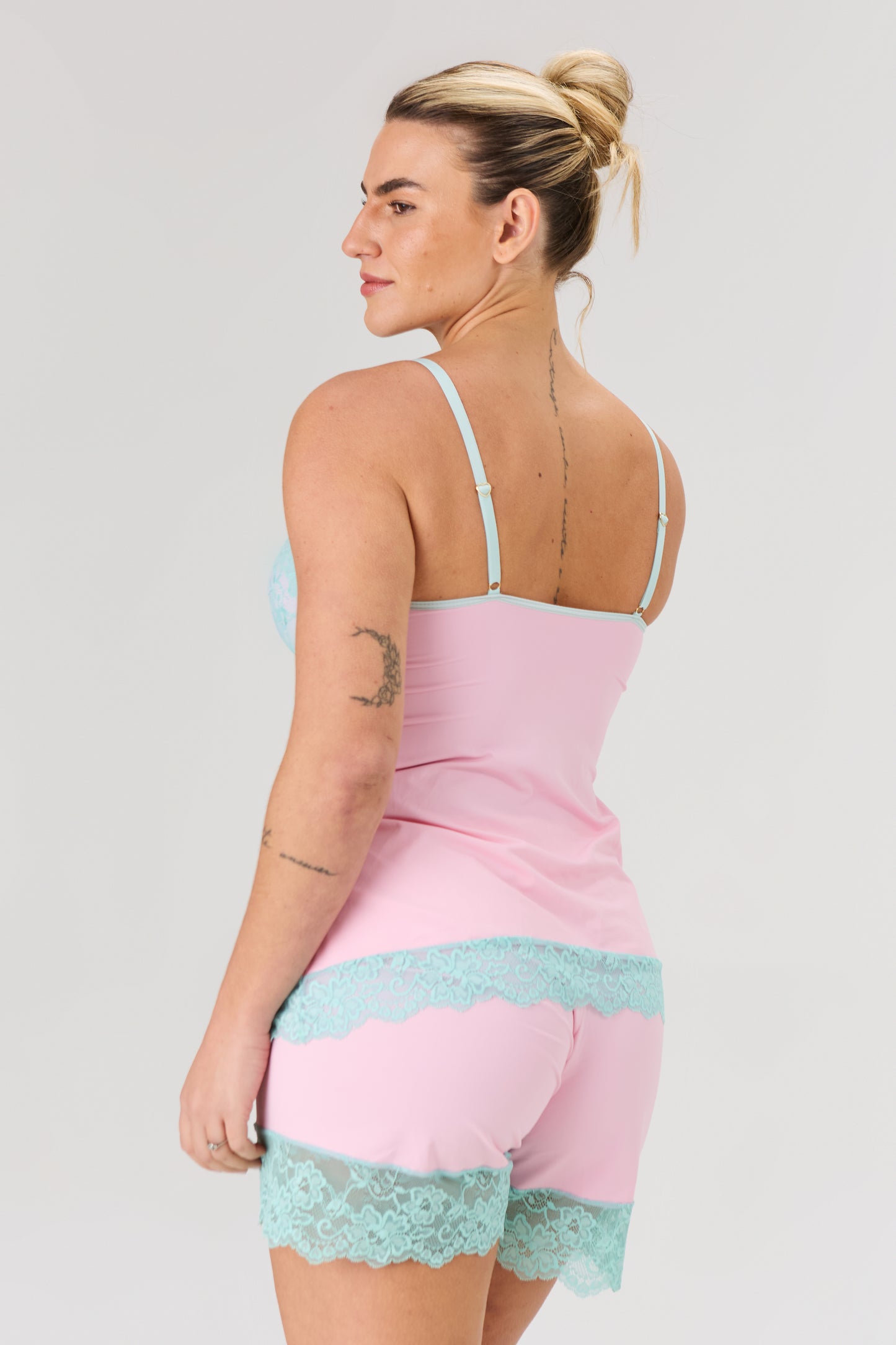 Babydoll Rosa e Verde